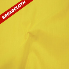 Yellow Polyester Cotton Broadcloth Fabric - 60" Wide - Sold by the Yard