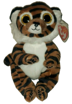 Ty Beanie Baby Bellies - CLAWDIA the Tiger (6 Inch) NEW MWMTs Stuffed Animal Toy