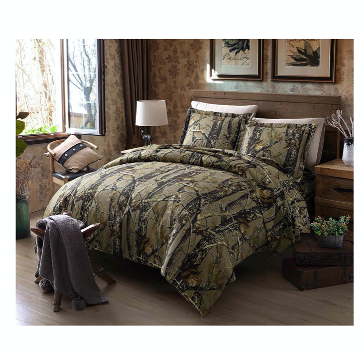 New Camouflage Queen Size Comforter Set Camo Bedding Outdoors Hunting