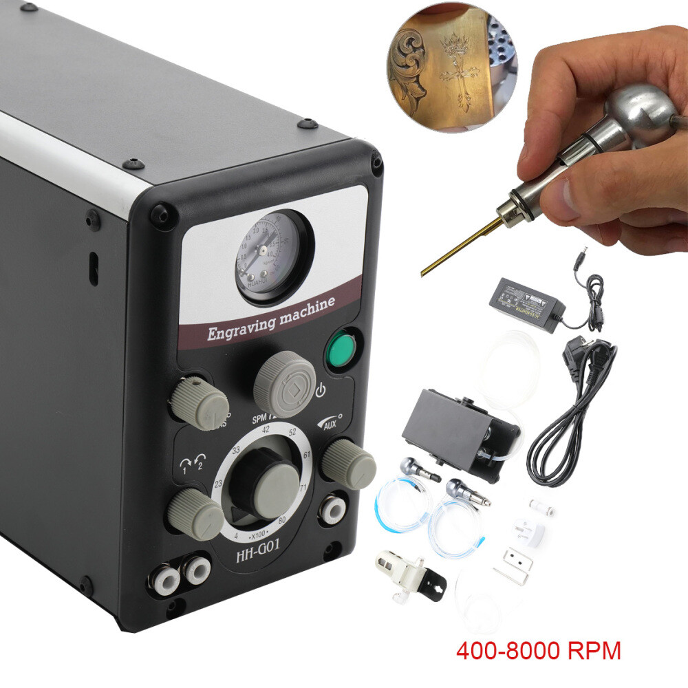 Double Ended Pneumatic Jewelry Engraver Machine Impact Graver Engraving