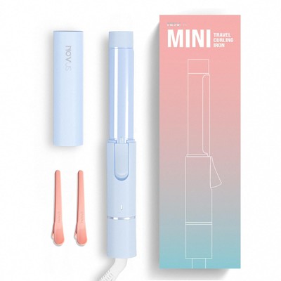 Ceramic Mini Curling Wand for Short Hair - 1 Inch Dual Voltage Travel Wand fo...