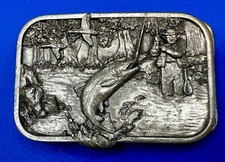 Fishing Sports and Recreation Commemorative Siskiyou Vintage Belt Buckle