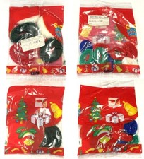 Italian Red Hill Fabric Ponytail Holder Elastic Hair Tie Christmas Made in Italy