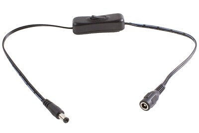 LEDupdates Power supply AC adapter Toggle Switch 5.5mm x 2.1mm DC Plug Add on