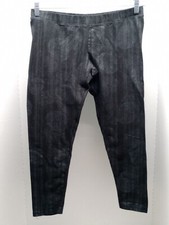 Harley-Davidson Black Gray Skull Floral Shimmer Yoga Pants Leggings Size Large