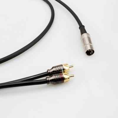 A53 OFC Copper HIFI Audio Phono Cable 5pin DIN Male to 2RCA Plug For Naim Quad