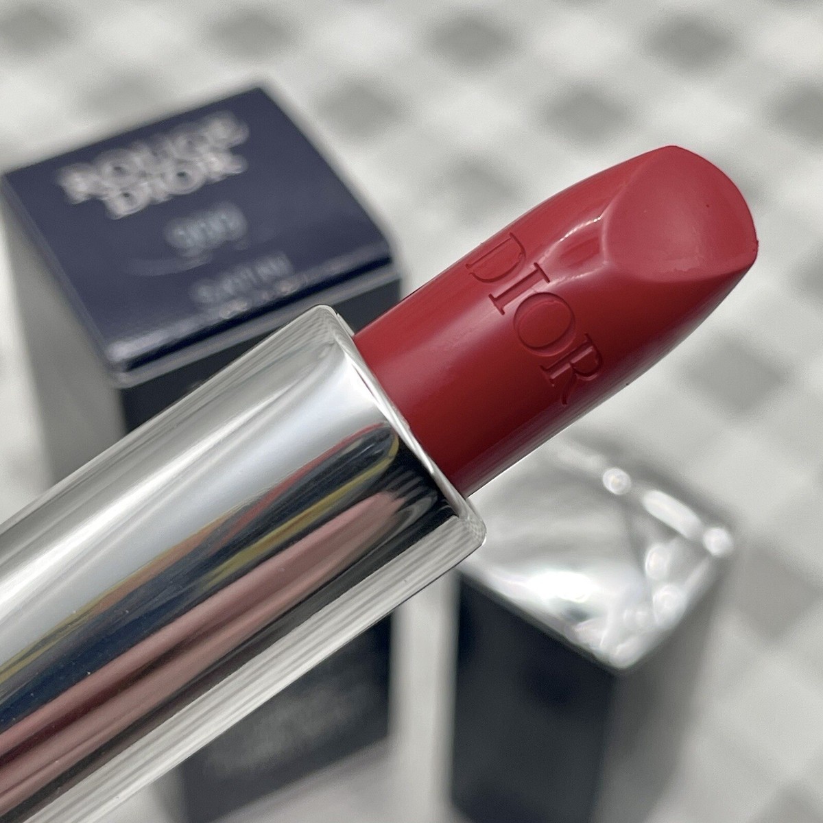 NEW Rouge Dior Lipstick 999 Satin Mini Size 1.5g 0.05oz ••NEW IN