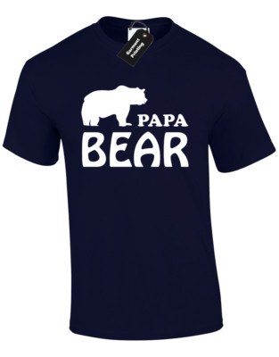 PAPA BÄR HERREN T-SHIRT LUSTIG NEU PAPA DESIGN NIEDLICH VATER GESCHENKIDEE TOP
