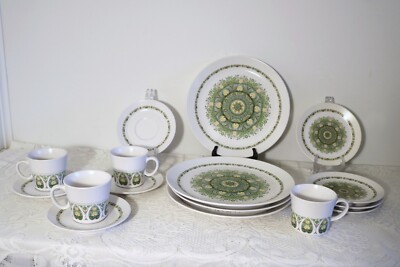NORITAKE PROGRESSION 9020 PALOS VERDE 16 Pc Set 4 Piece Place Set Service for 4