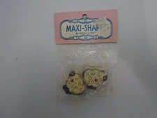 VTG Painted sheep Wood Maxi-Shapes Animal Macrame Beads by Maxi-Cord 2- package