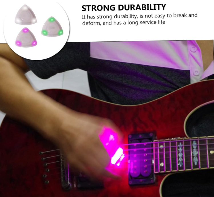Light up Guitar Pick, LED Glowing Guitar Pick, Acoustic LED Guitar