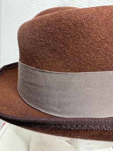 Goorin Bros Hat Brown 100% Wool Classic Fedora Strap Medallion Lined Men S Felt - Picture 9 of 13