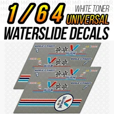 1/64 Scale VALVOLINE Custom White Toner Universal WaterSlide Decal for Hot