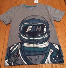 Boys Cat Jack Graphic Tee-shirt NWT size M 8-10 Spaceman Grey