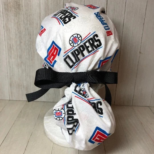 Los Angeles Clippers Ponytail Surgical OR Scrub Cap for Women, Doctor/Nurse/Med - Image 2 of 3