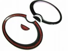 Fits 02-06 Mini Cooper R52 R53  S Glossy Black Head lamp Rim Surround (4 pieces)