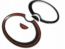 Se adapta a 02-06 Mini Cooper R52 R53 S Negro Brillante Lámpara de Cabeza Llanta Envolvente (4 piezas)
