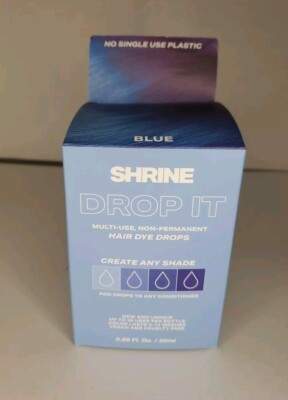 Shrine Drop It Temporary Blue Hair Color- Mix Dye With Conditioner