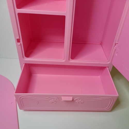 Vintage Barbie Sweet Roses Armoire Pink WARDROBE CLOSET 13" Tall Mattel 1987 - Picture 5 of 8