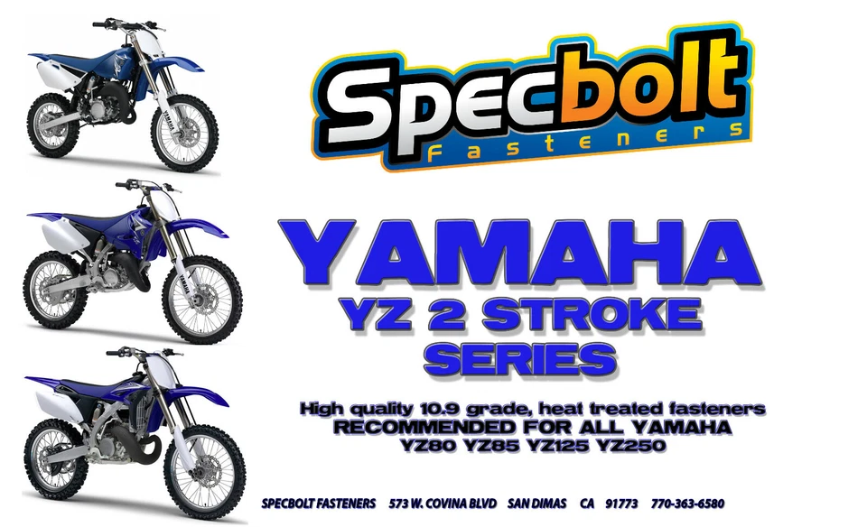 Kit de parafusos YAMAHA YZ 80 85 125 250 serve na estrutura do motor do assento da carroceria - Imagem 2 de 4