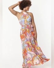 Unique Vintage Smak Parlour NWT Paisley Budding Romance Maxi Dress - Size Medium