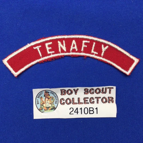 Boy Scout RWS Red White Half Community Strip Tenafly Patch 2410B1