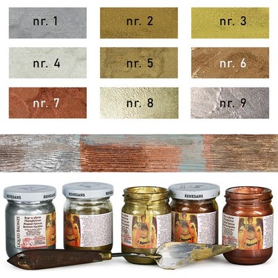 Renesans Flüssige Bronze 125ml Metallfarbe Metallic Vergolden Restaurierung