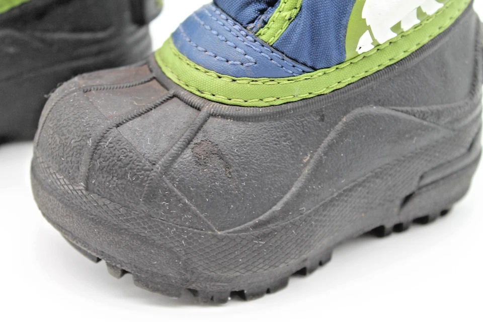 Botas de nieve SOREL Commander para niños pequeños talla US 4/EURO 21 piel sintética azul verde Foto 4 de 4