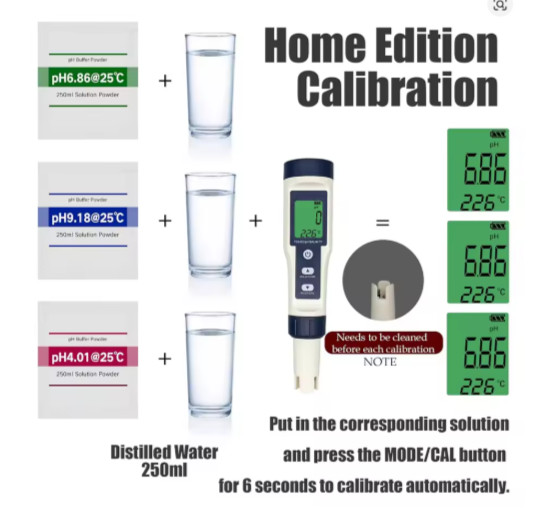 5in1 Water Tester Monitor TDS EC PH Salinity Temp Meter Pool Aquarium Pen