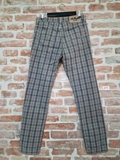 New England Chino Hose Karomuster grau Herren elegant Größe 46