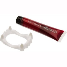 Trucchi Vampiro Bambini Halloween Sangue Finto Denti Trucco Carnevale Età 6+