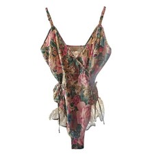 Vintage Y2K Victoria Secret floral teddy sz M