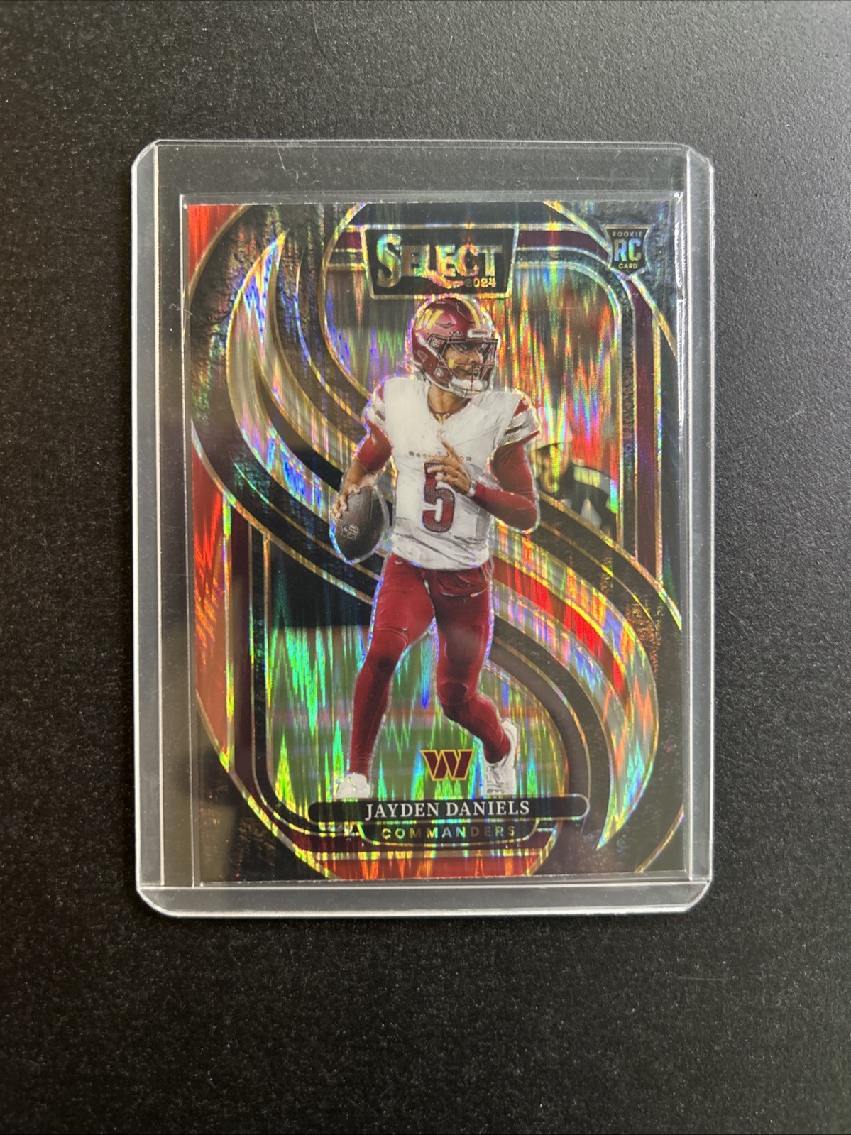 2024 Panini Select - Premier Level Jayden Daniels #112 Black & Red Shock...