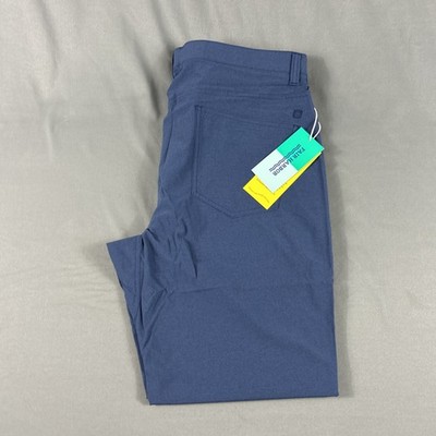 Fair Harbor Golf Pants Compass 34 x 30 Navy Blue Polyester NWT MSRP $128