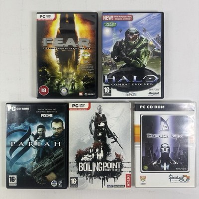 5x PC Spielepaket Shooter Halo Deus Ex Fear Pariah Boiling Point Road Hell FPS