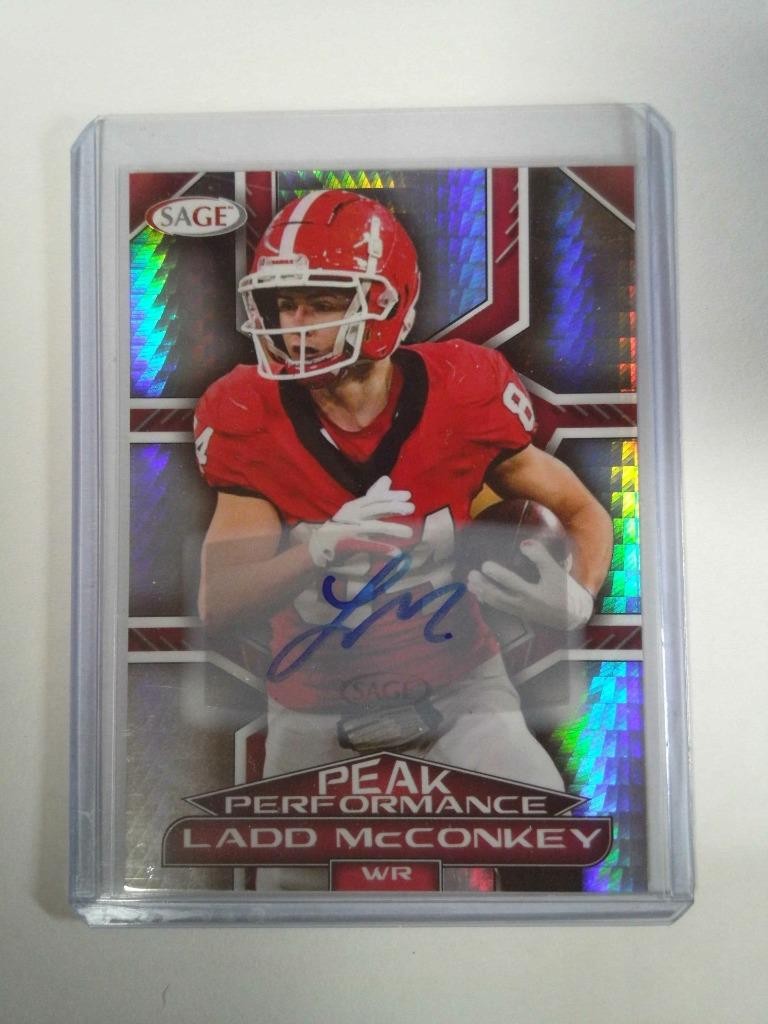 Ladd McConkey Sage Peak Performance Autographs #PKALM Base