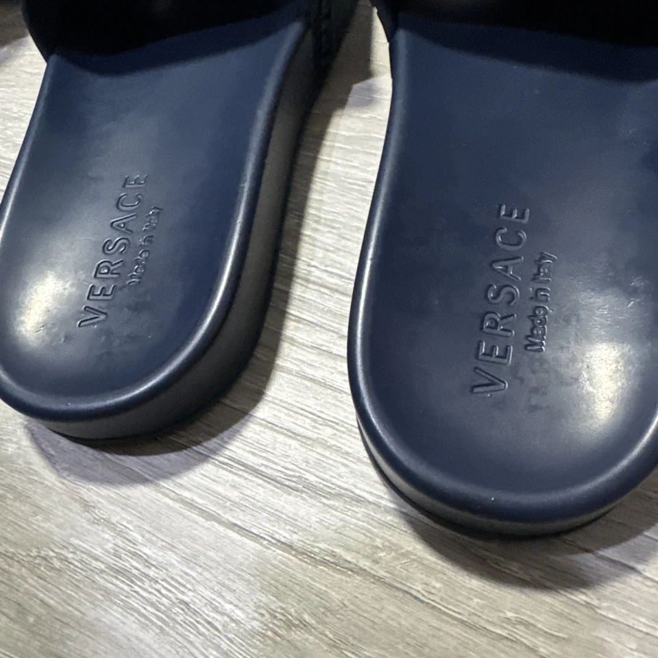 Versace Gomma Para hombres 11 Palazzo Medusa Piscina Tobogán Sandalia Zapatos Foto 3 de 4