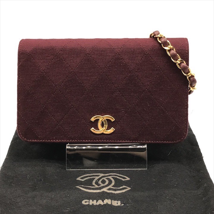 Chanel Coco Mark Push Lock Mini Matelass Cotton Chain Shoulder Bag in Good Condition
