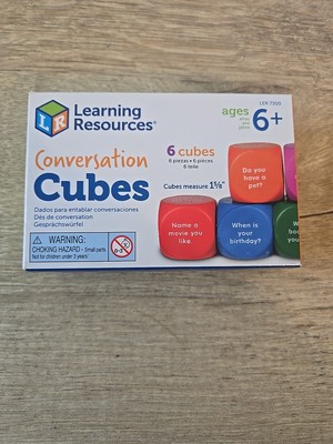 Learning Resources Conversation Cubes Ages 6+ 6 Cubes
