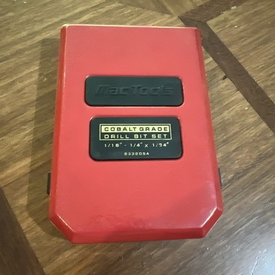 Pre-owned Mac Tools Cobalt Grade Drill Bit CASE ONLY 6336DSA 1/16-1/4  X  1/64 