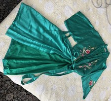 Vintage Chinese Silk Embroidered Robe Traditional Changshan Lounge Wear