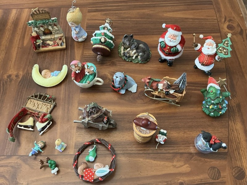 Lot of 19 Vintage Hallmark Keepsake Ornaments Miscellaneous 1980s 1990s 2000