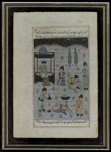 Antique Framed Perisan/Farsi Poetry Illuminated Manuscript | Mughal Reproduction