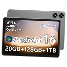 Android 16 Tablet 10.1 inch Tablet with Octa-Core Processor, 20GB RAM Gray