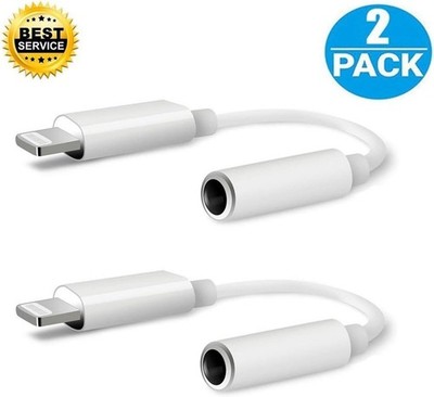 [Apple MFi Certified] 2 x Lightning to 3.5 mm Headphone Jack Adapter Audio Jack