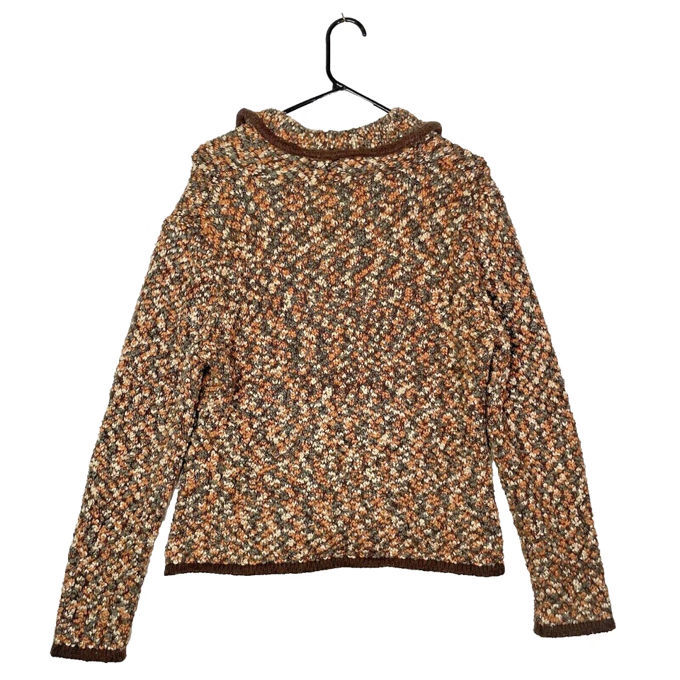 Cárdigan de punto grueso de colección L Forest Fairy Cottagecore suéter marrón con botones delanteros Foto 2 de 4