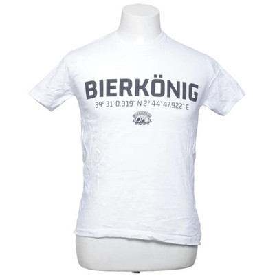 Bier Konig, T-shirt, Größe: L, Weiß, Baumwolle, Print, Herren #c5m