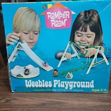 Vintage Hasbro Weebles Playground Slide Merry Go Round Swing Set