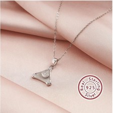 S925 Sterling Silber Halskette Pyramide mit Allsehendes Auge Anhänger Hip-Hop