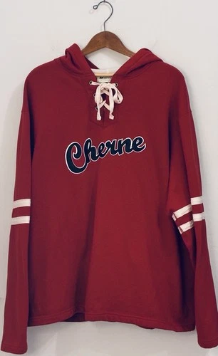 Redwood Classics Cherne Hockey Lace Up Hoodie Red XXL Made in Canada - product listing photo